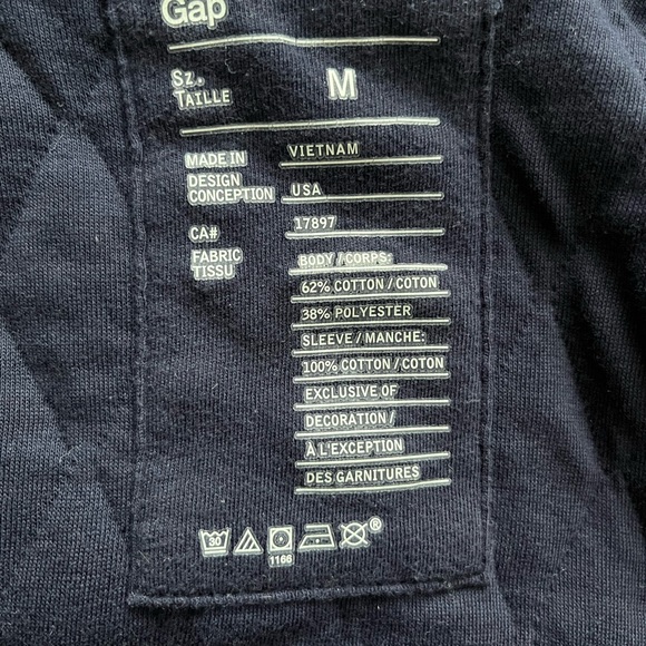 Gap quilted zip up sweatshirt M - Picture 3 of 4